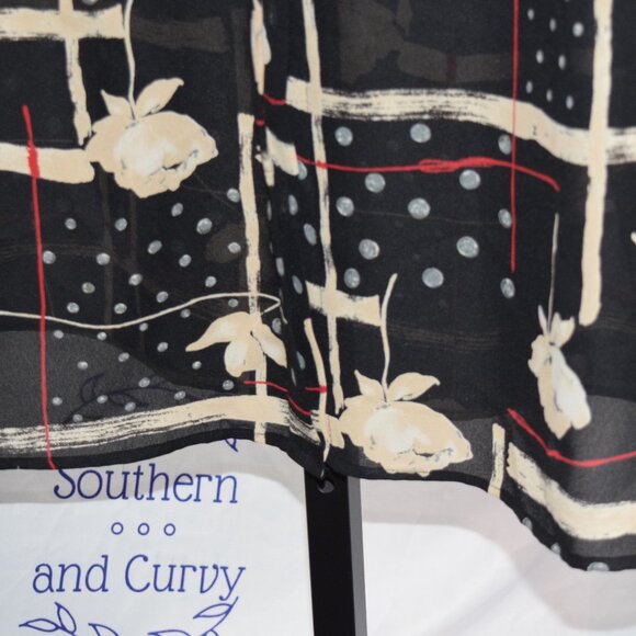 Alfred Dunner Collared Long Sleeve, Button Front Blouse, Size 18 - Picture 4 of 15